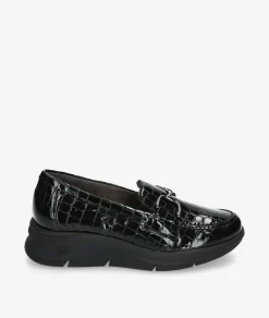 Mujer Pitillos Mocasines 10750 en coco negro