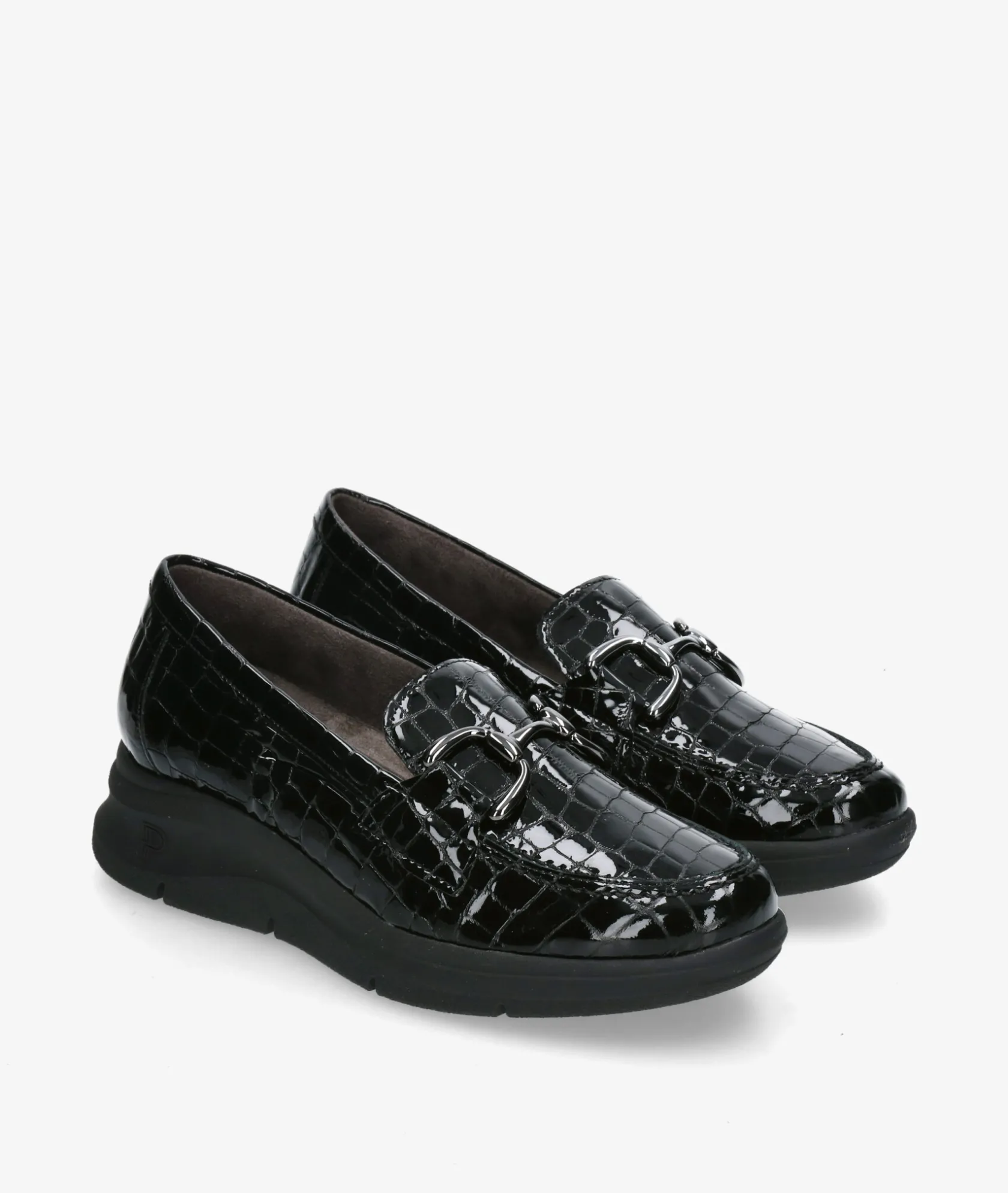Mujer Pitillos Mocasines 10750 en coco negro