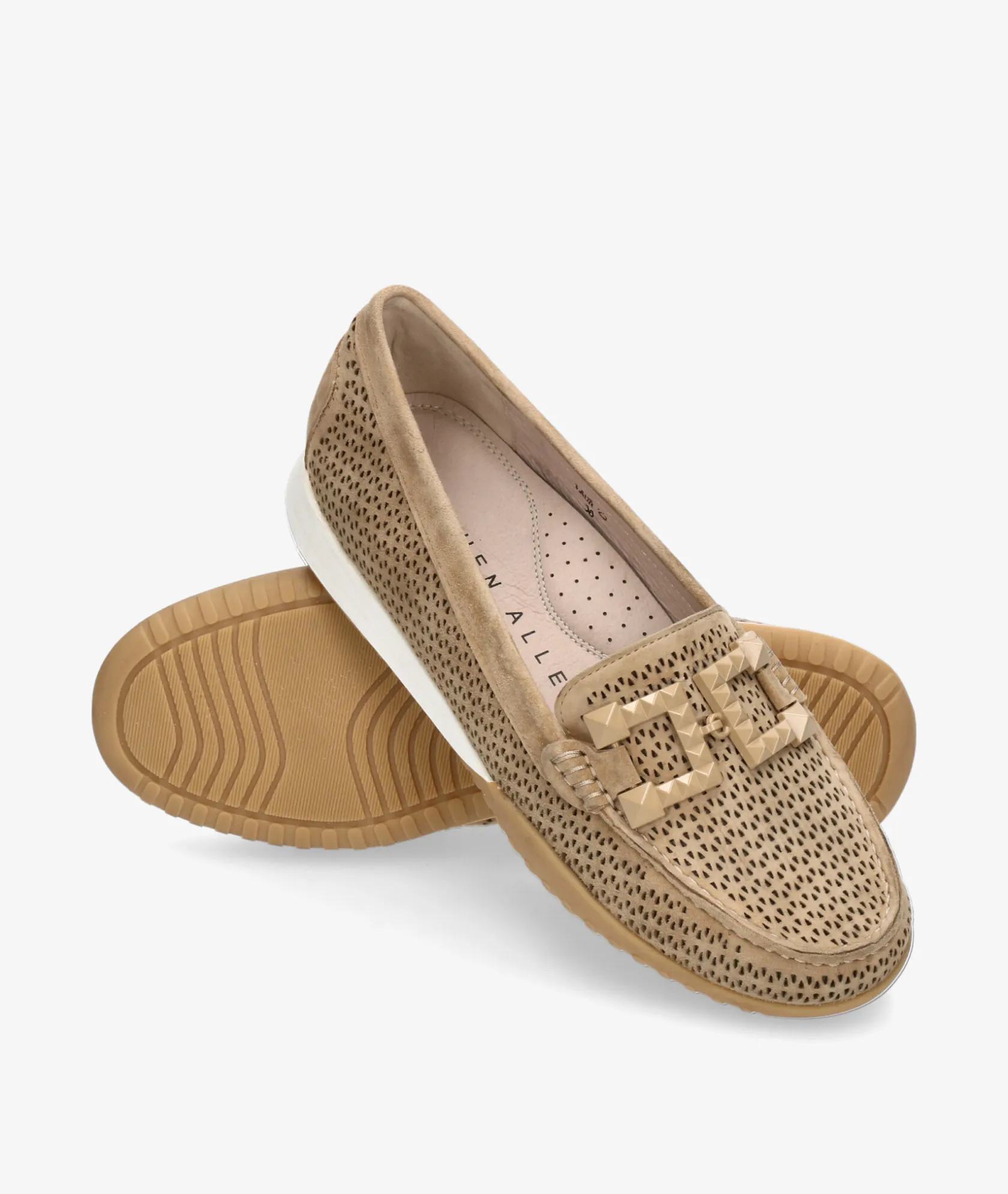 Mujer Stephen Allen Mocasines LAUR-23 31736-696 en ante camel