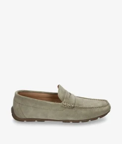 Hombre Traveris Mocasines 33720 en serraje kaki