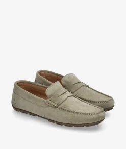 Hombre Traveris Mocasines 33720 en serraje kaki