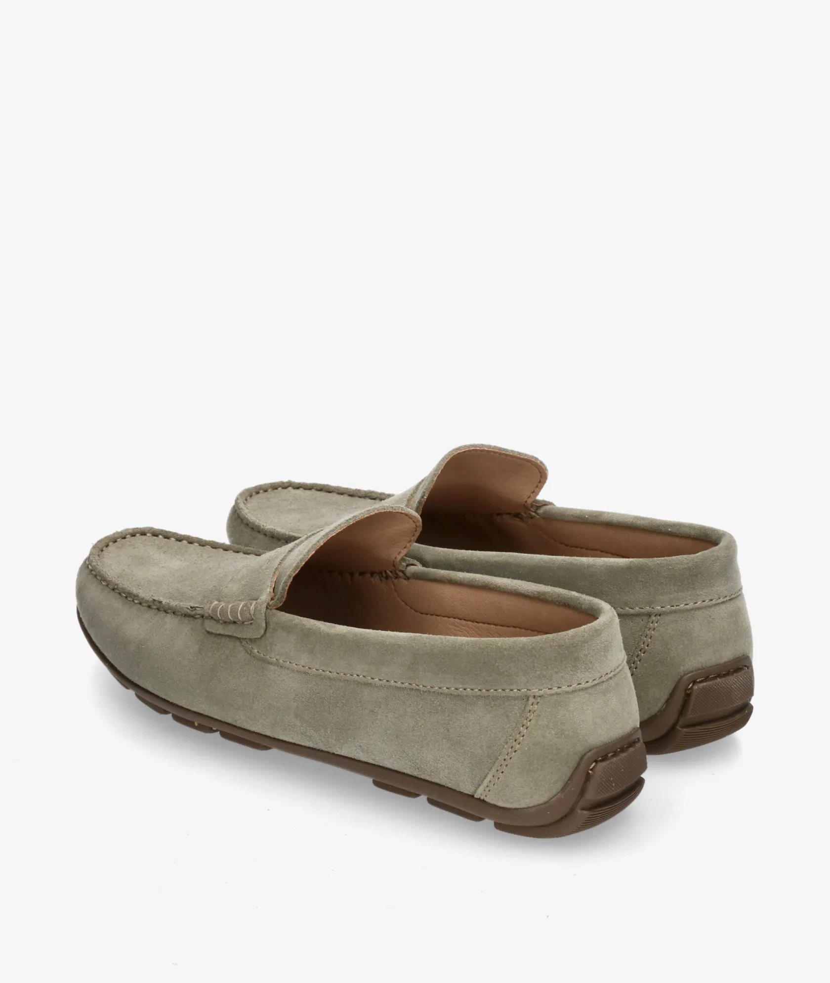 Hombre Traveris Mocasines 33720 en serraje kaki