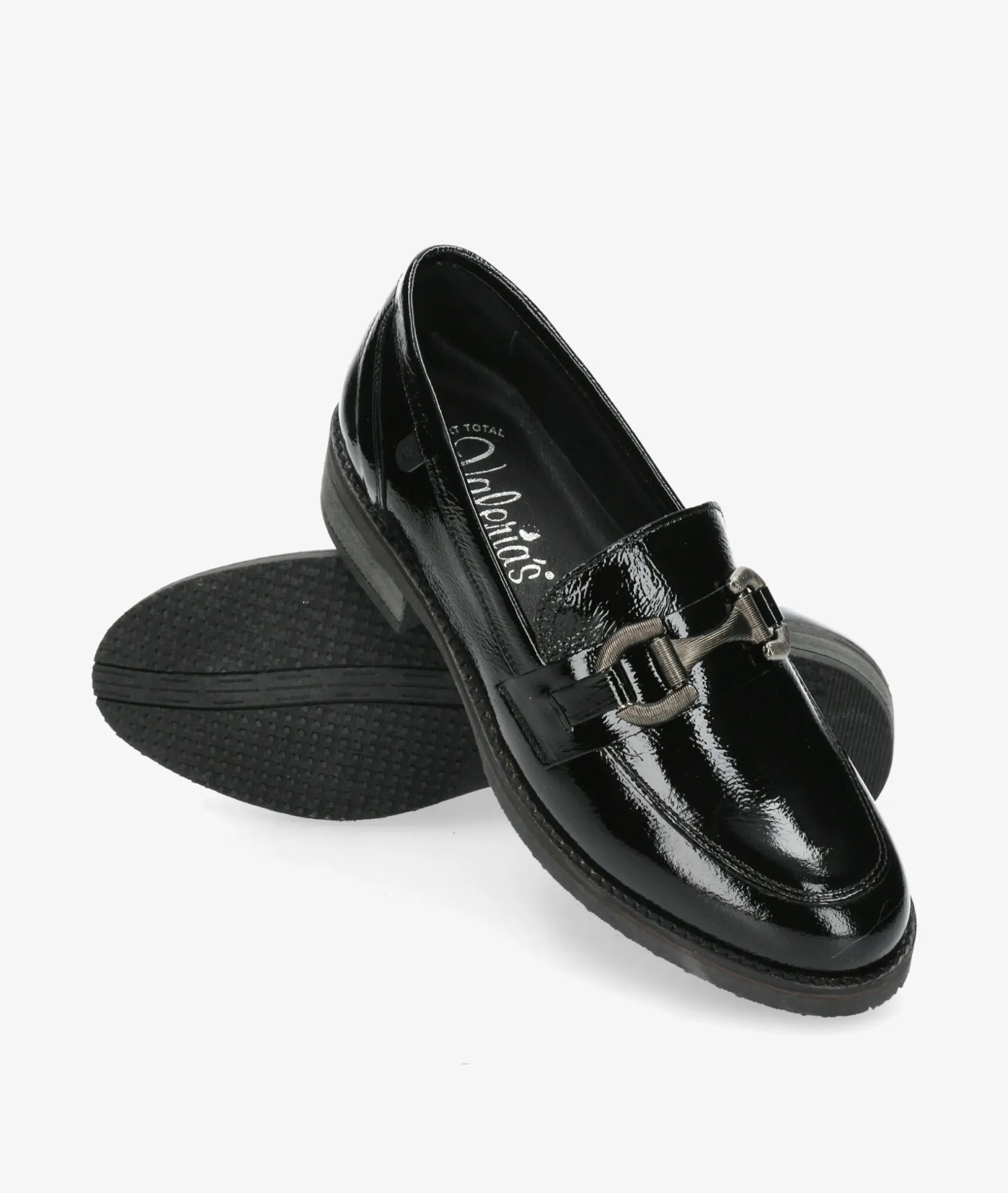 Mujer Valeria´s Mocasines 1537 en charol negro