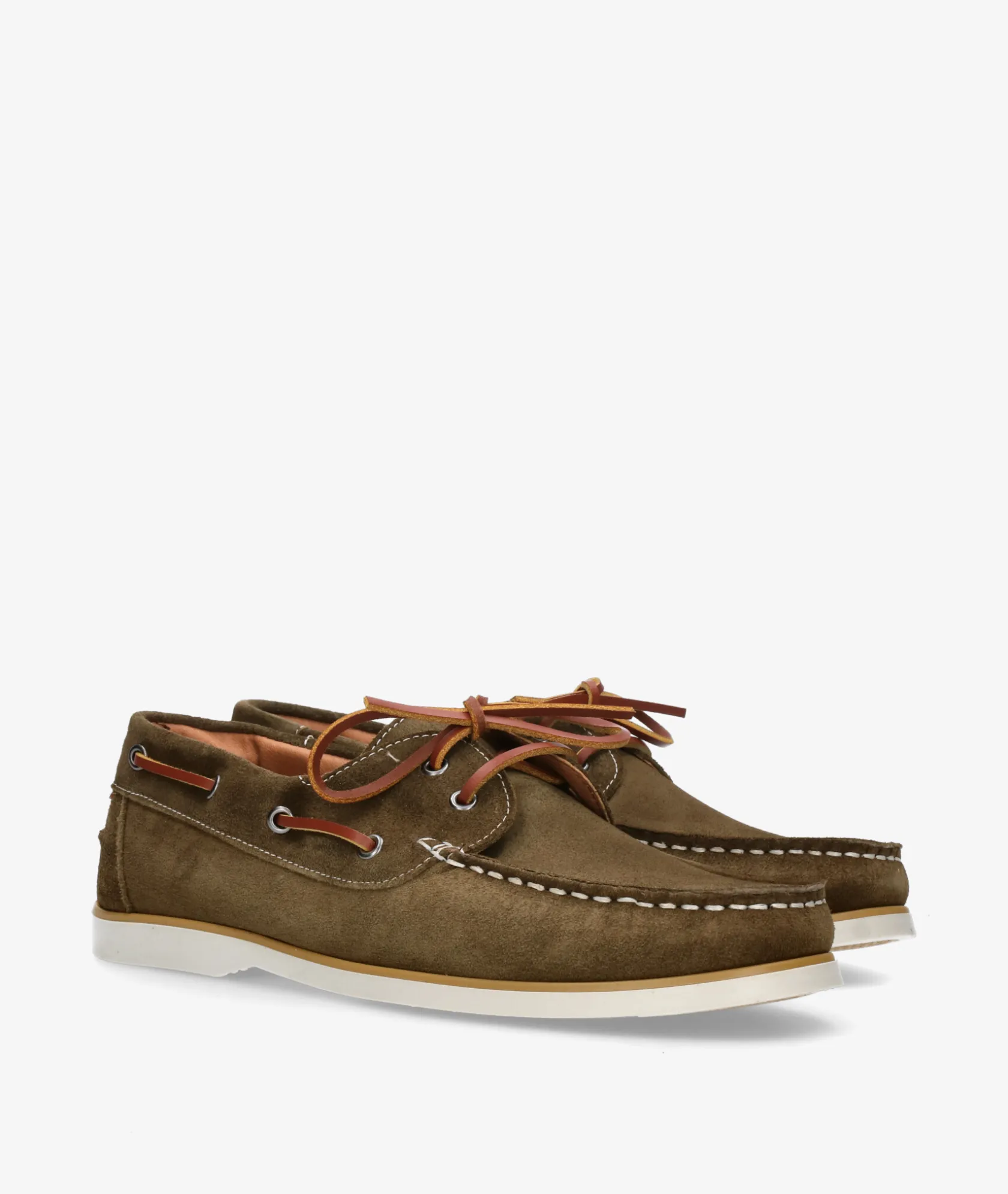 Hombre pabloochoa.shoes Naúticos 202503 en serraje kaki