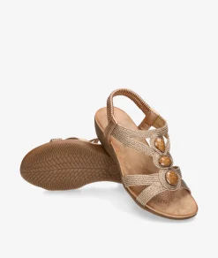 Mujer Amarpies Sandalias 26620 en bronce