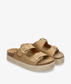 Mujer bloom&you Sandalias bloom&you NENUFAR DOBLE en serraje taupe