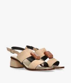 Mujer pabloochoa.shoes Sandalias 3922 en ante taupe