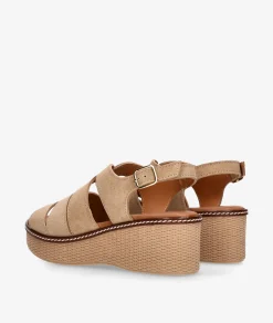 Mujer pabloochoa.shoes Sandalias 2666 en serraje taupe