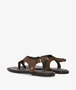 Mujer pabloochoa.shoes Sandalias SF1691 en ante marrón