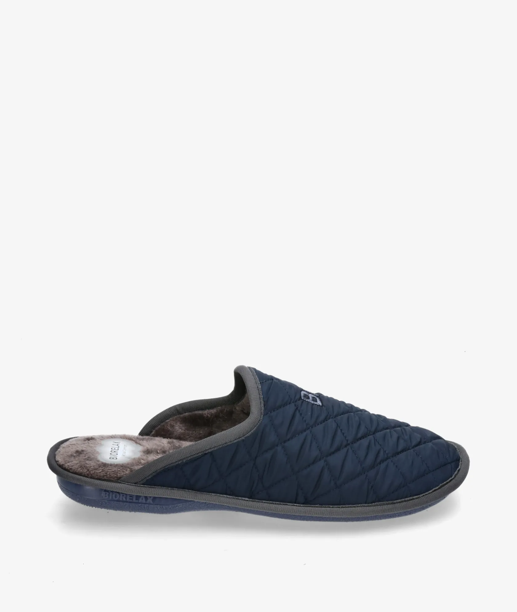 Hombre Bio Relax Zapatillas de casa 1448 en marino