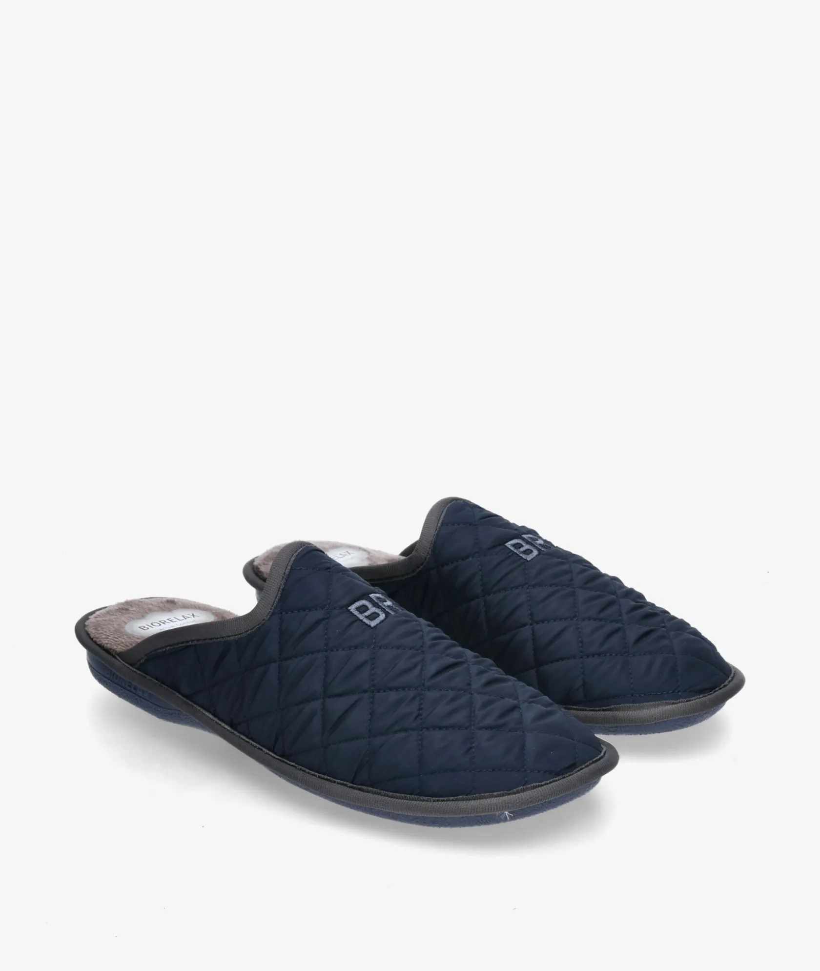 Hombre Bio Relax Zapatillas de casa 1448 en marino