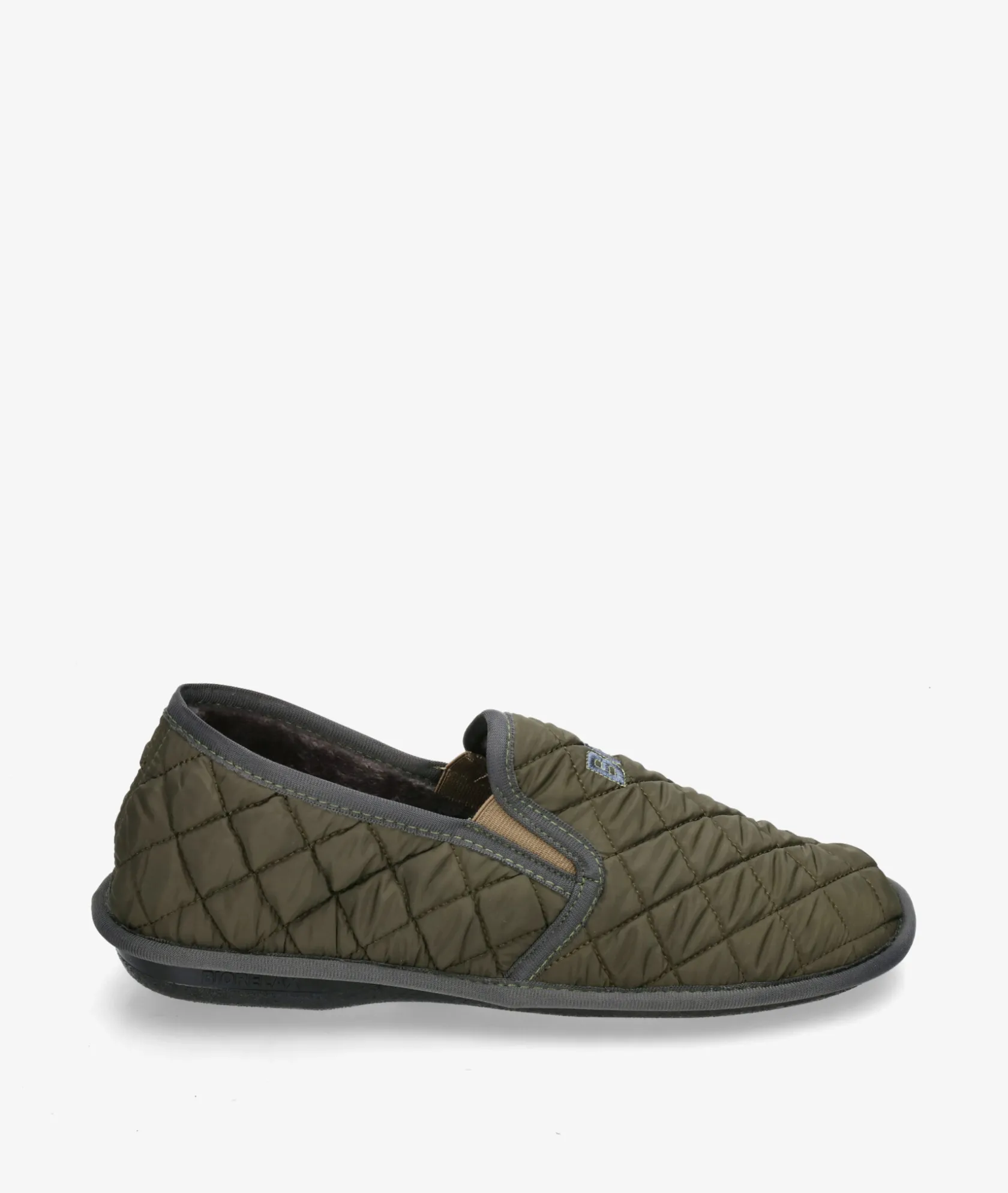 Hombre Bio Relax Zapatillas de casa 1566 en caki
