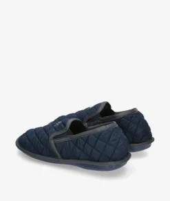 Hombre Bio Relax Zapatillas de casa 1566 en marino