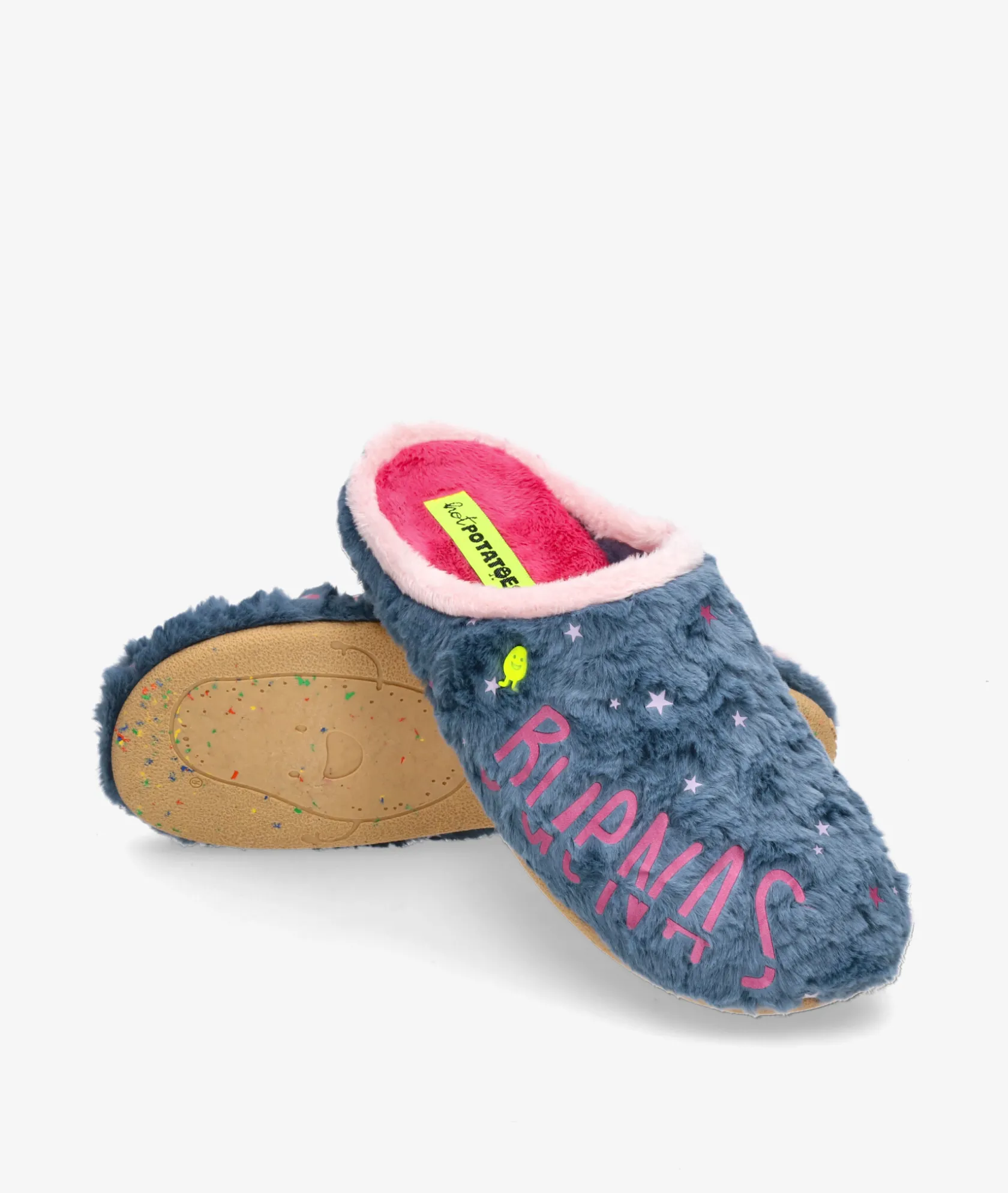 Mujer Hot potatoes Zapatillas de casa VINING en jeans