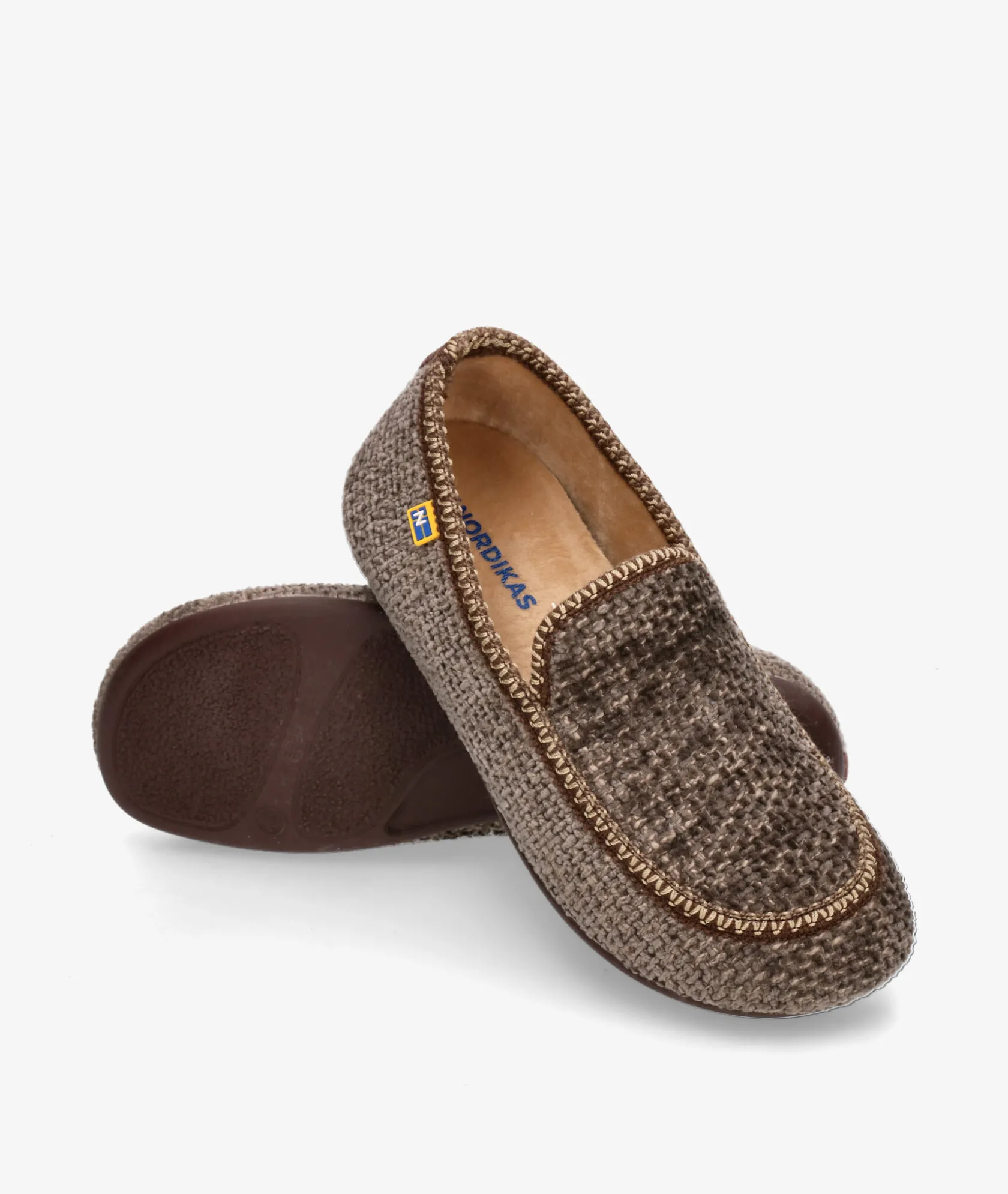 Hombre Nordikas Zapatillas de casa 2196 en topo