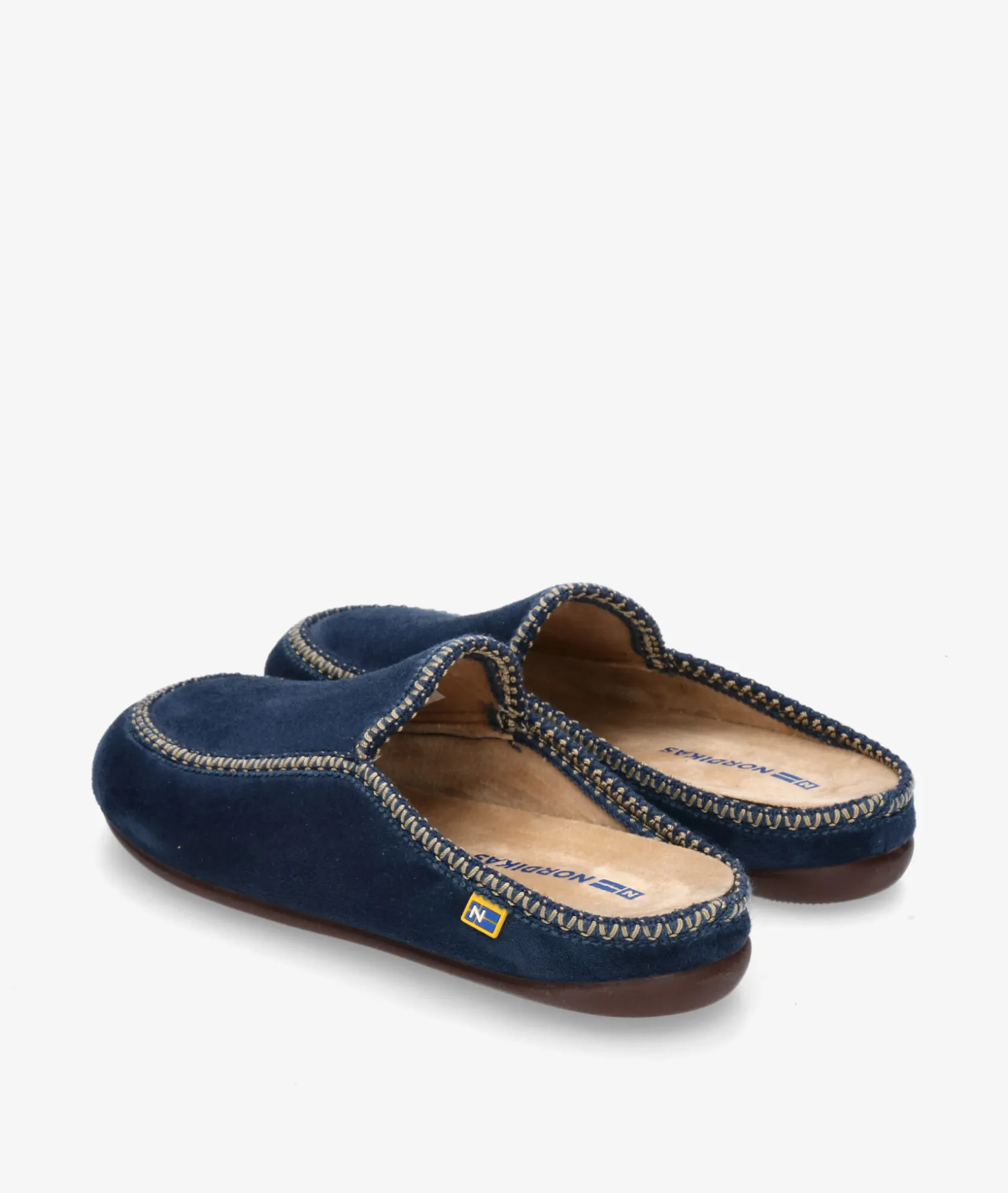 Hombre Nordikas Zapatillas de casa 2195 en marino