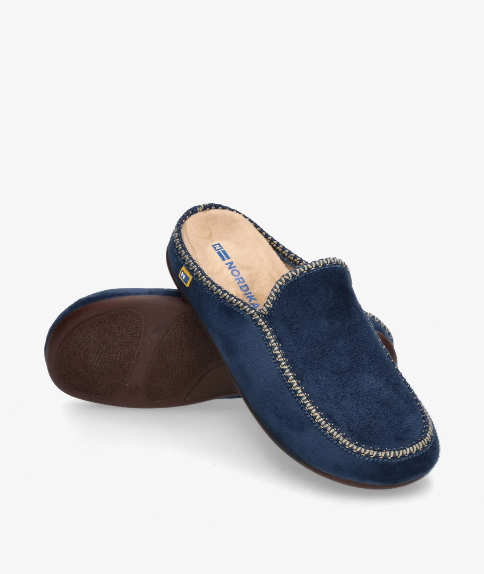 Hombre Nordikas Zapatillas de casa 2195 en marino