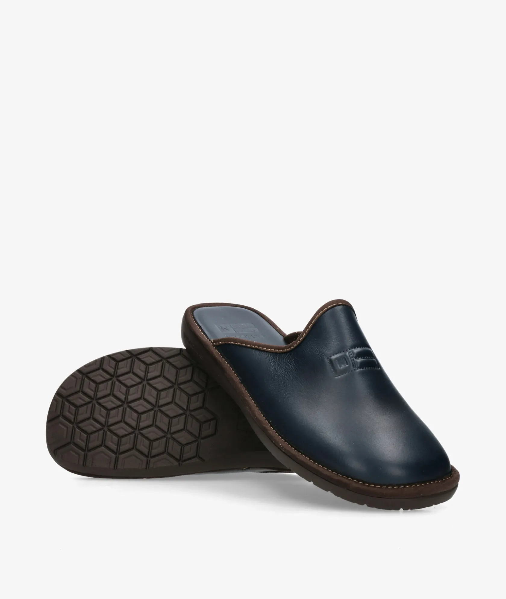 Hombre Nordikas Zapatillas de casa 8976 en azul marino