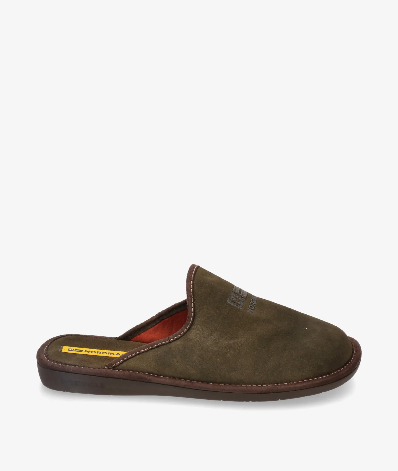 Hombre Nordikas Zapatillas de casa 236/F en serraje kaki
