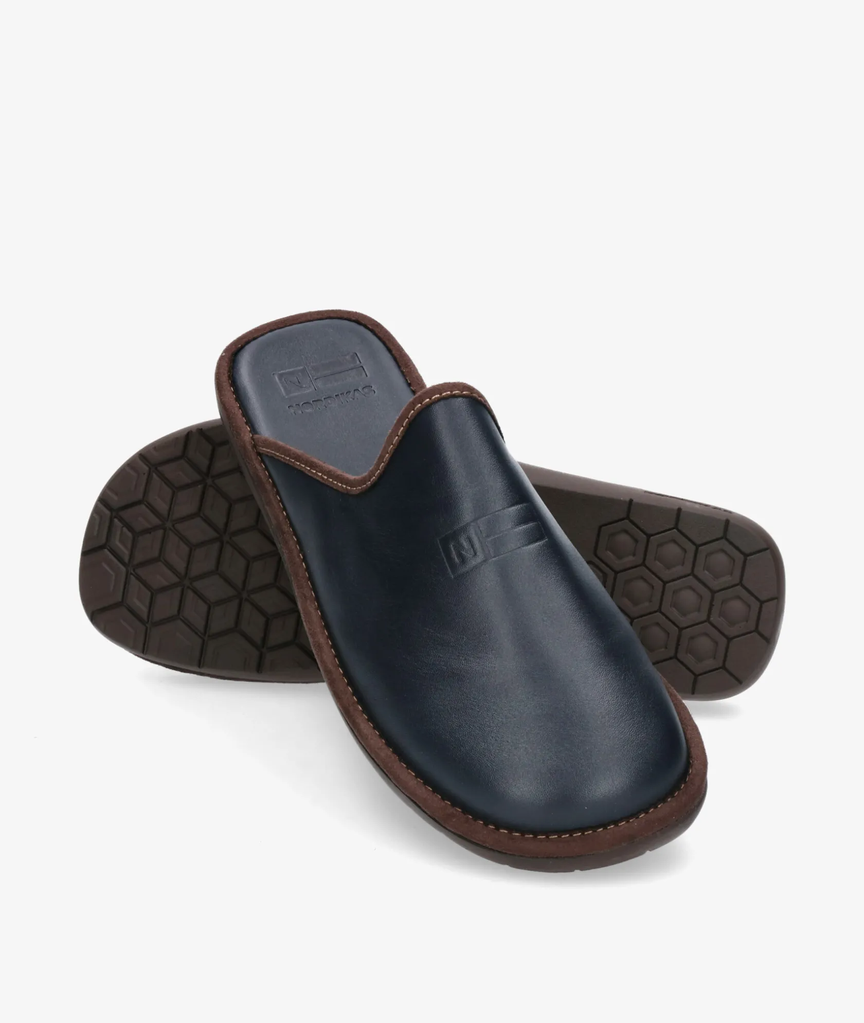 Hombre Nordikas Zapatillas de casa 188/F en marino