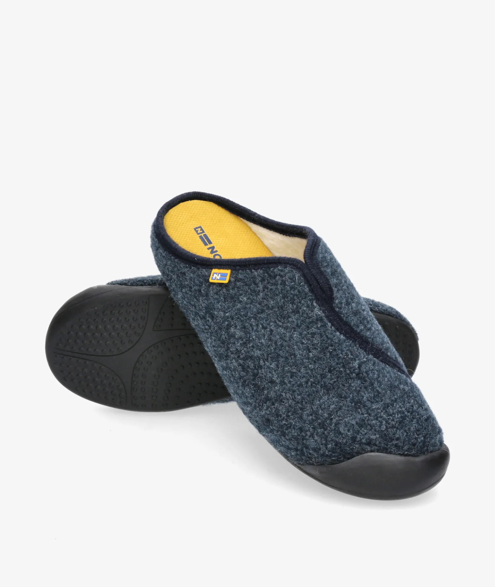 Hombre Nordikas Zapatillas de casa 9925/N en azul marino