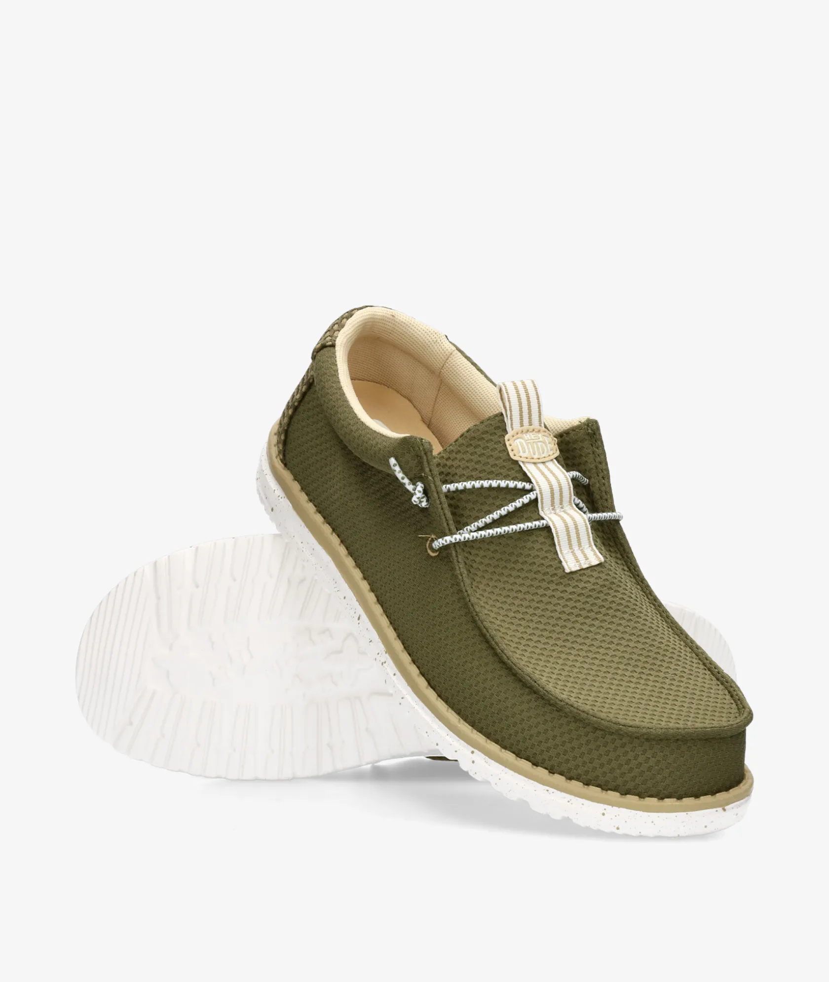 Hombre Dude Zapatos casual WALLY MESH NEUTRALS en caki