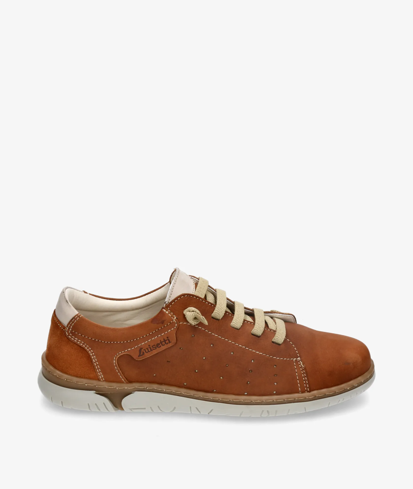 Hombre LUISETTI Zapatos casual 38304 GS en nobuck cuero