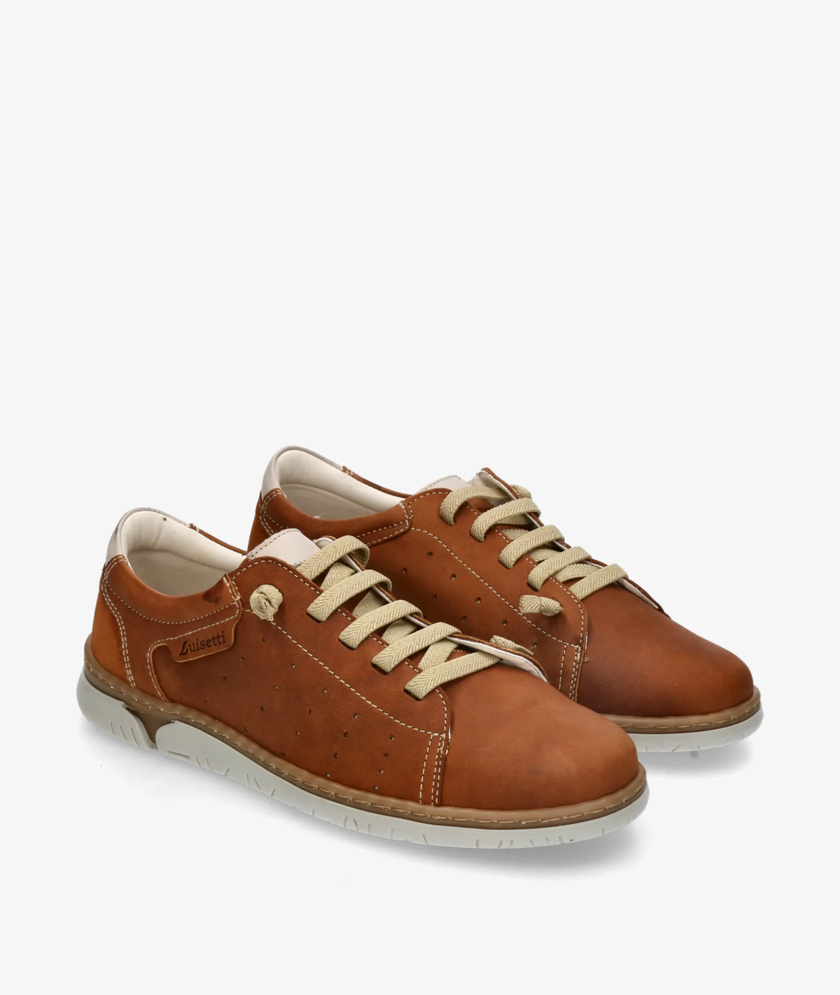 Hombre LUISETTI Zapatos casual 38304 GS en nobuck cuero