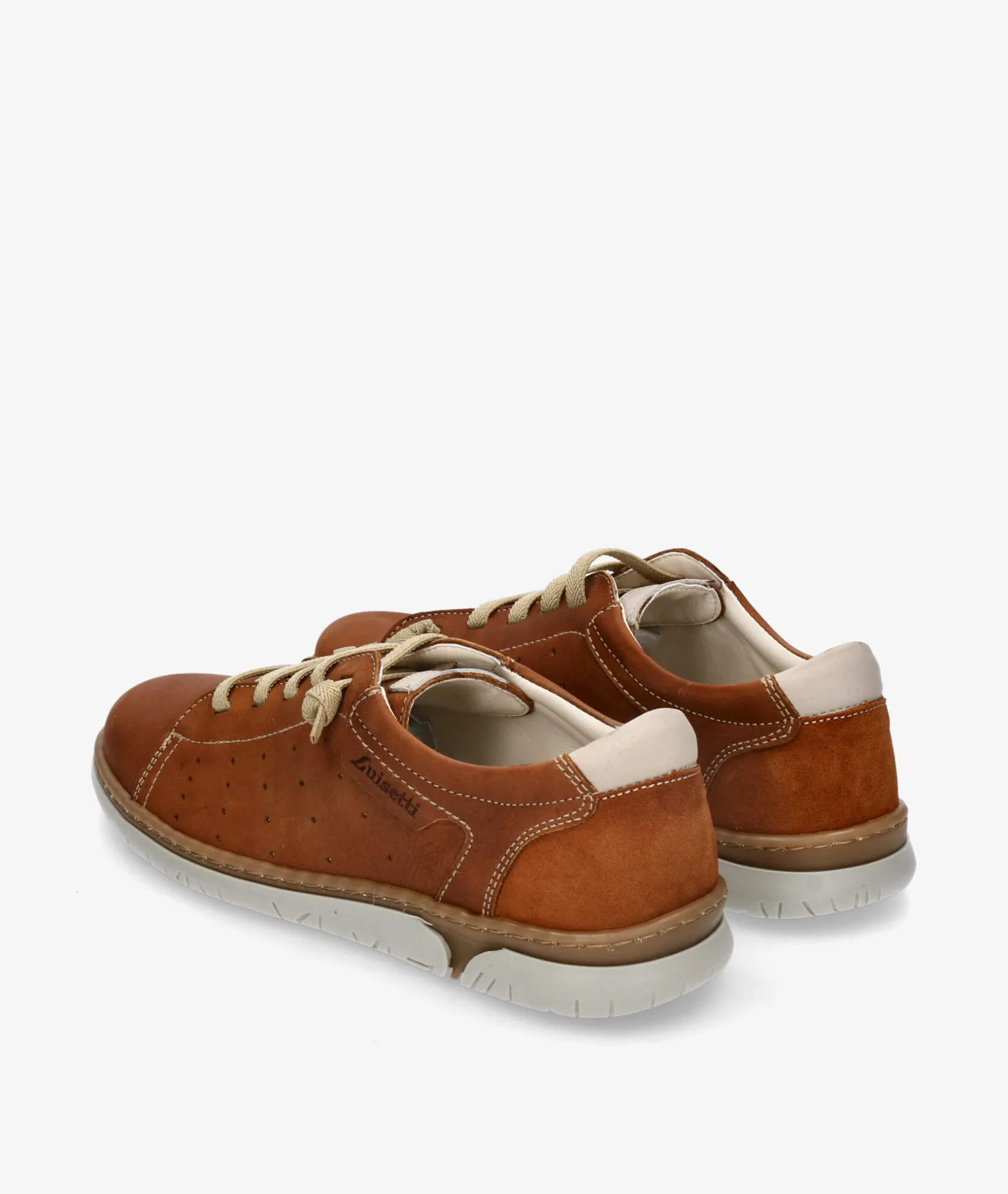 Hombre LUISETTI Zapatos casual 38304 GS en nobuck cuero