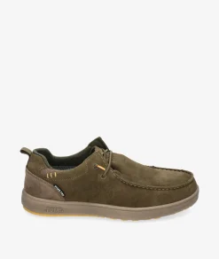 Hombre Walk in Pitas Zapatos casual ARAL en serraje kaki