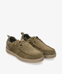 Hombre Walk in Pitas Zapatos casual ARAL en serraje kaki