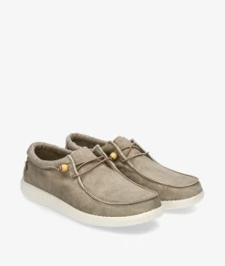 Hombre Walk in Pitas Zapatos casual WP150 WALLABY WASHED en topo
