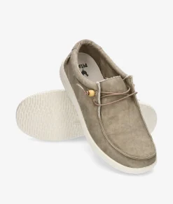 Hombre Walk in Pitas Zapatos casual WP150 WALLABY WASHED en topo