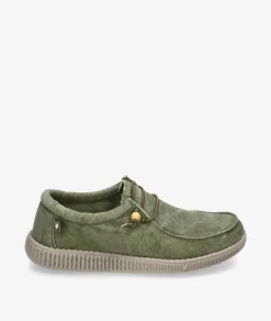 Hombre Walk in Pitas Zapatos casual WP150 WALLABY WASHED en caki