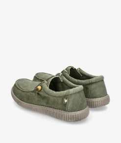 Hombre Walk in Pitas Zapatos casual WP150 WALLABY WASHED en caki