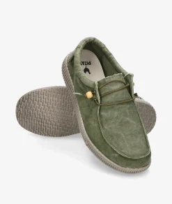 Hombre Walk in Pitas Zapatos casual WP150 WALLABY WASHED en caki