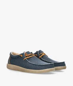 Hombre Walk in Pitas Zapatos casual WP150 STEVE en marino