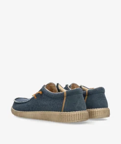 Hombre Walk in Pitas Zapatos casual WP150 STEVE en marino