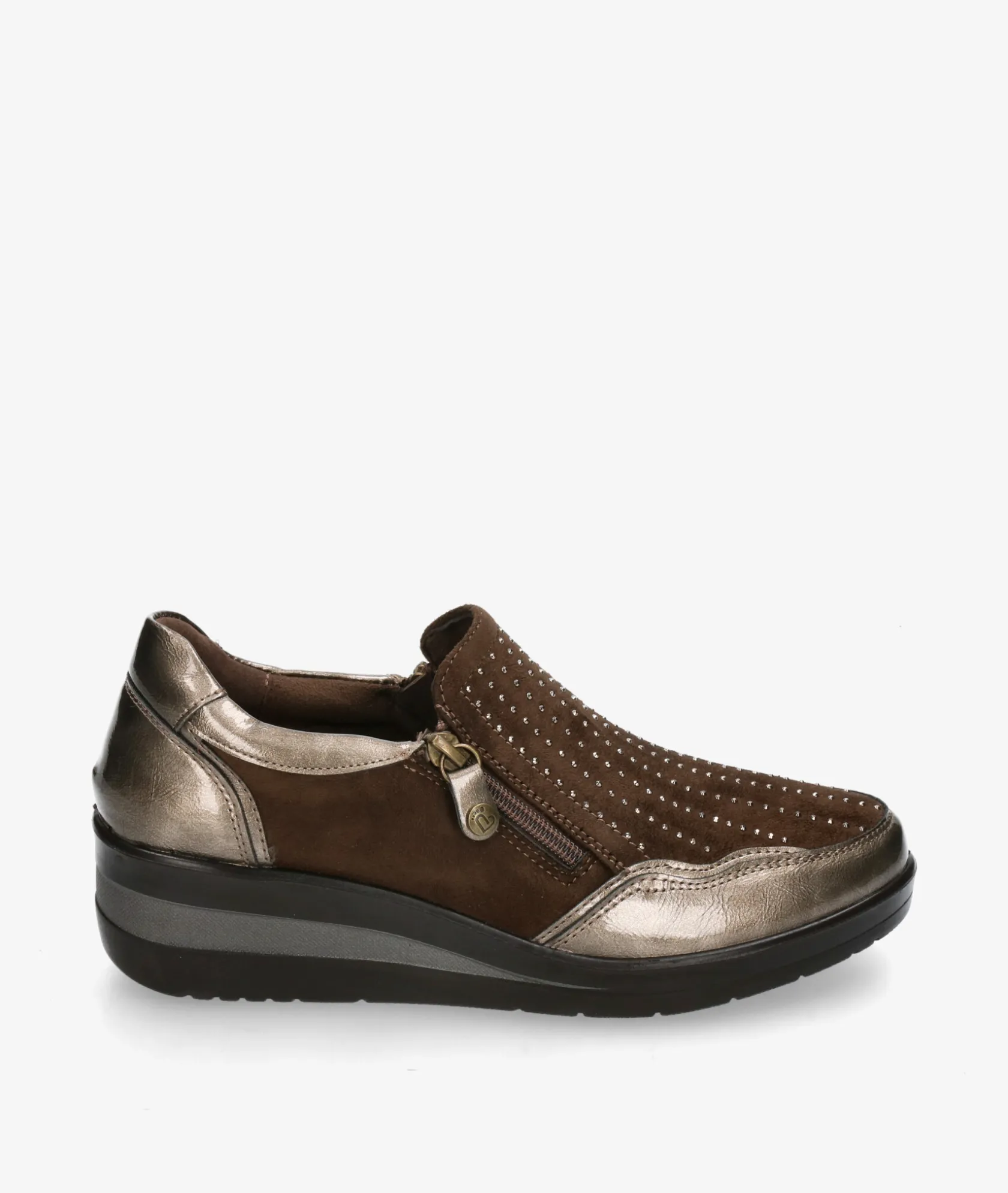 Mujer Amarpies Zapatos confort 29385 en metalizado