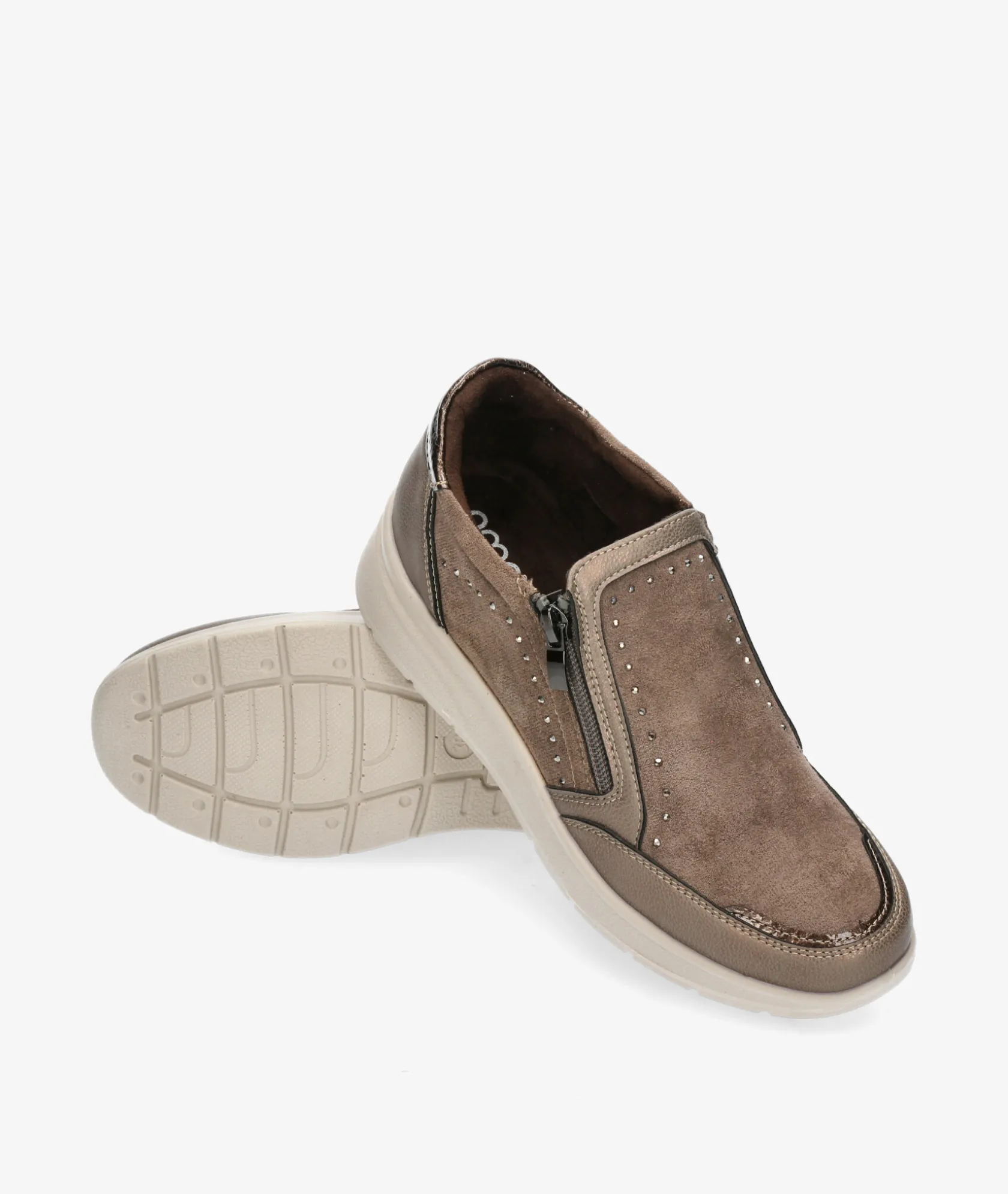 Mujer Amarpies Zapatos confort 29351 en topo
