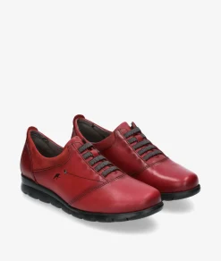 Mujer Fluchos Zapatos confort F0354 en cereza