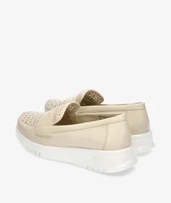 Mujer Pitillos Zapatos confort 20304 en beige