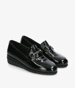 Mujer St Gallen Zapatos confort St. Gallen ESTRIBI 23-05-21771 ART 19541 en charol negro
