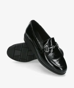 Mujer St Gallen Zapatos confort St. Gallen ESTRIBI 23-05-21771 ART 19541 en charol negro