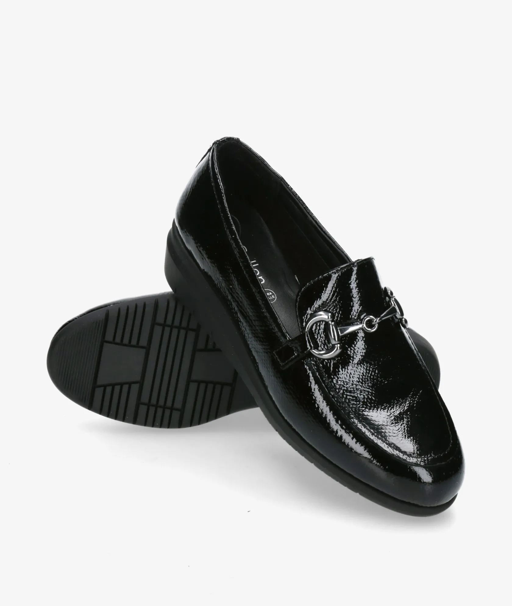 Mujer St Gallen Zapatos confort St. Gallen ESTRIBI 23-05-21771 ART 19541 en charol negro