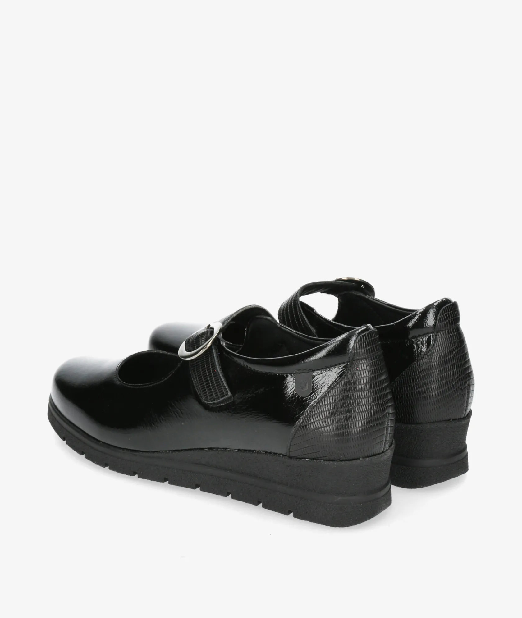 Mujer Valeria´s Zapatos confort 1522 en charol negro