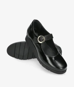 Mujer Valeria´s Zapatos confort 1522 en charol negro