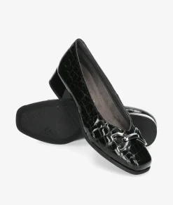 Mujer Pitillos Zapatos de vestir 10113 en charol negro