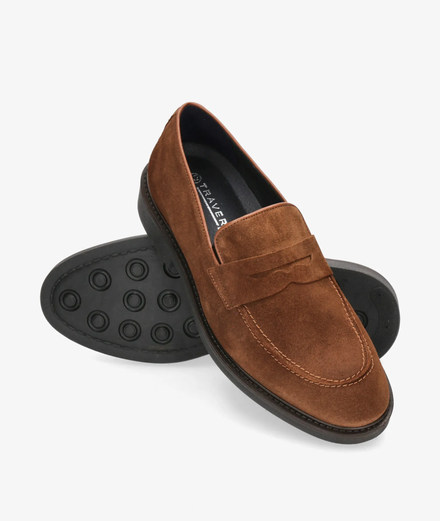Hombre Traveris Zapatos de vestir 28092 en serraje marrón