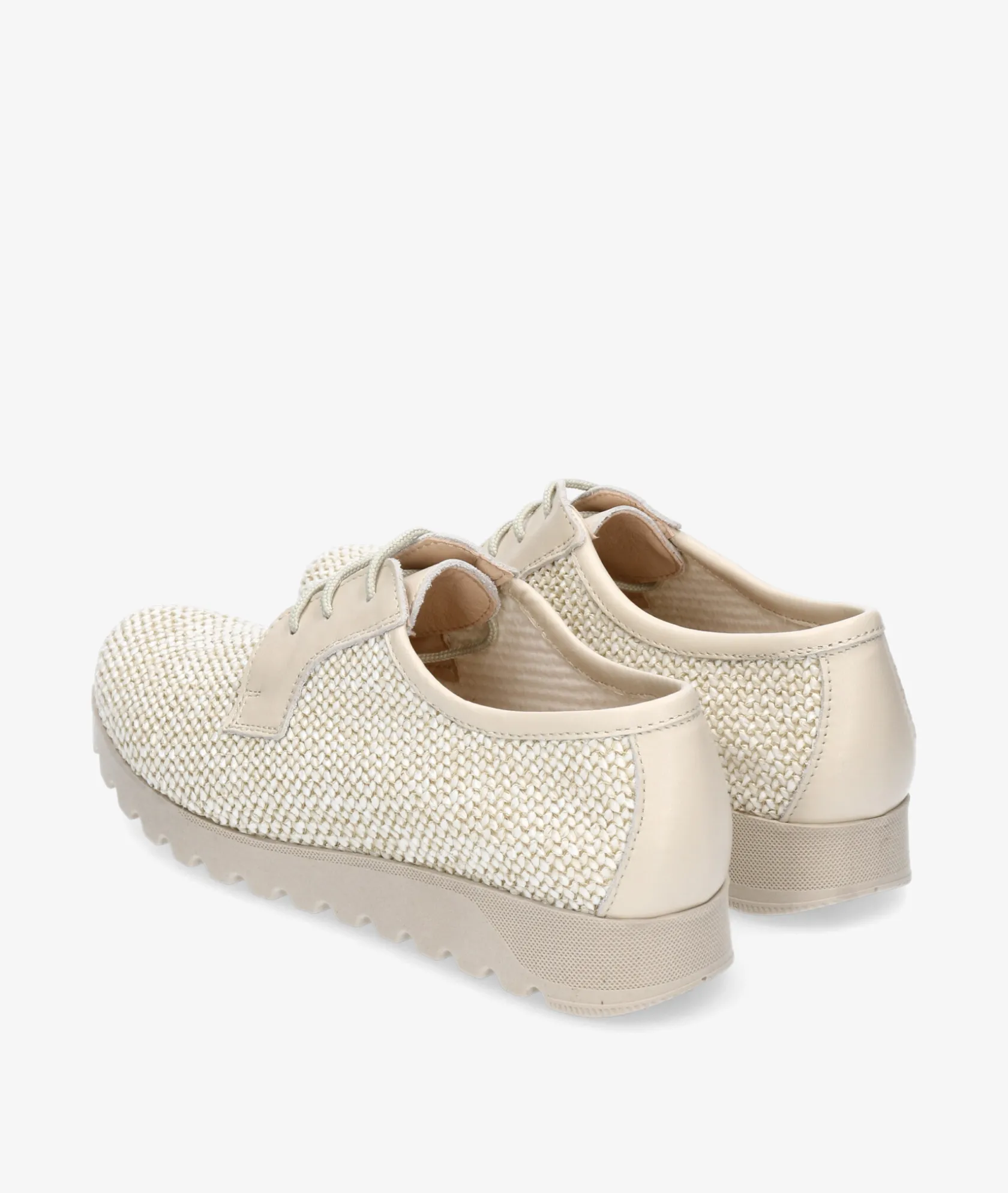 Mujer Kénnebec Zapatos inglés 8210 RAFIA en beige